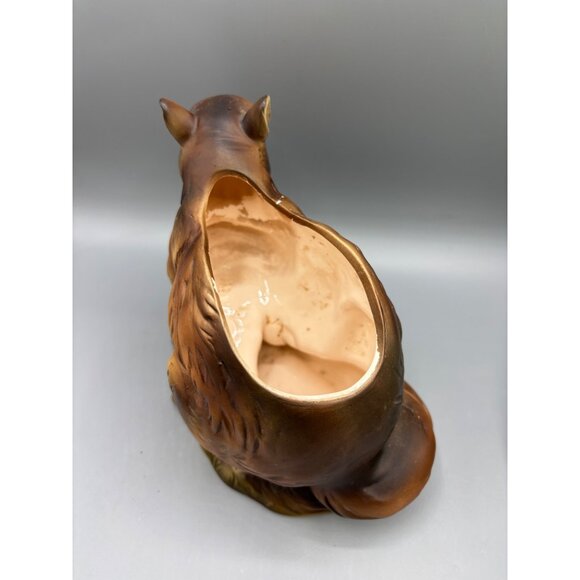 Vintage Napcoware Squirrel‎ Ceramic Planter Figurine Holding Acorn - Picture 2 of 9